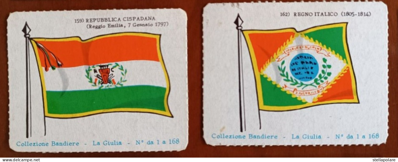 50 FIGURINE CARTONATE BUBBLE GUM  cigarettes "BANDIERE" LA GIULIA GORIZIA chewing chicle flags