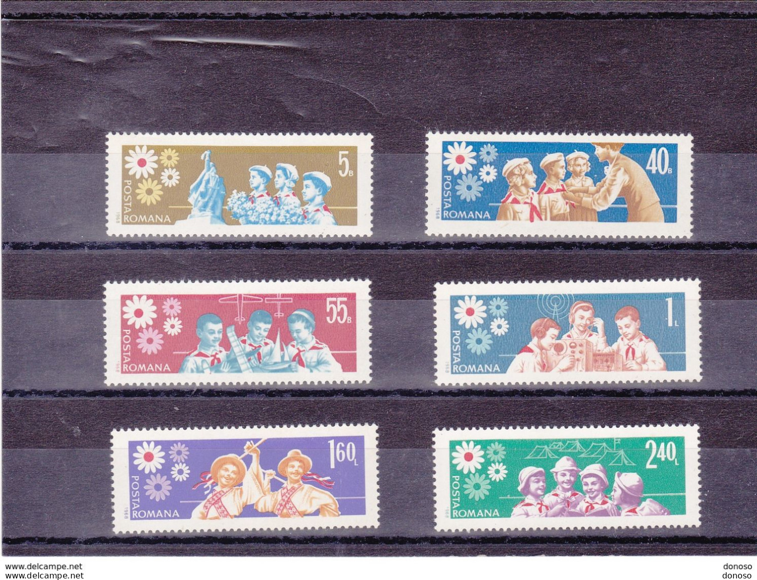 ROUMANIE 1968 PIONNIERS Yvert 2381-2386, Michel 2677-2682 NEUF** MNH Cote Yv 4 Euros - Unused Stamps