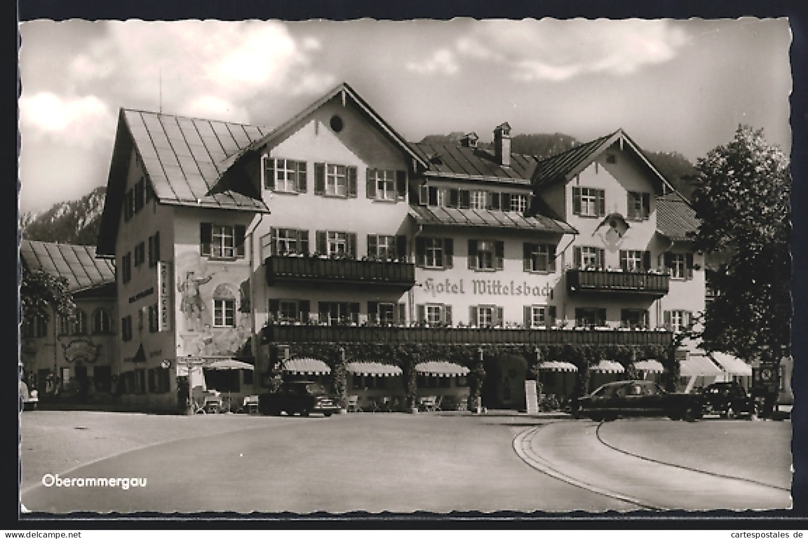 AK Oberammergau, Hotel Wittelsbach Mit Strasse  - Oberammergau