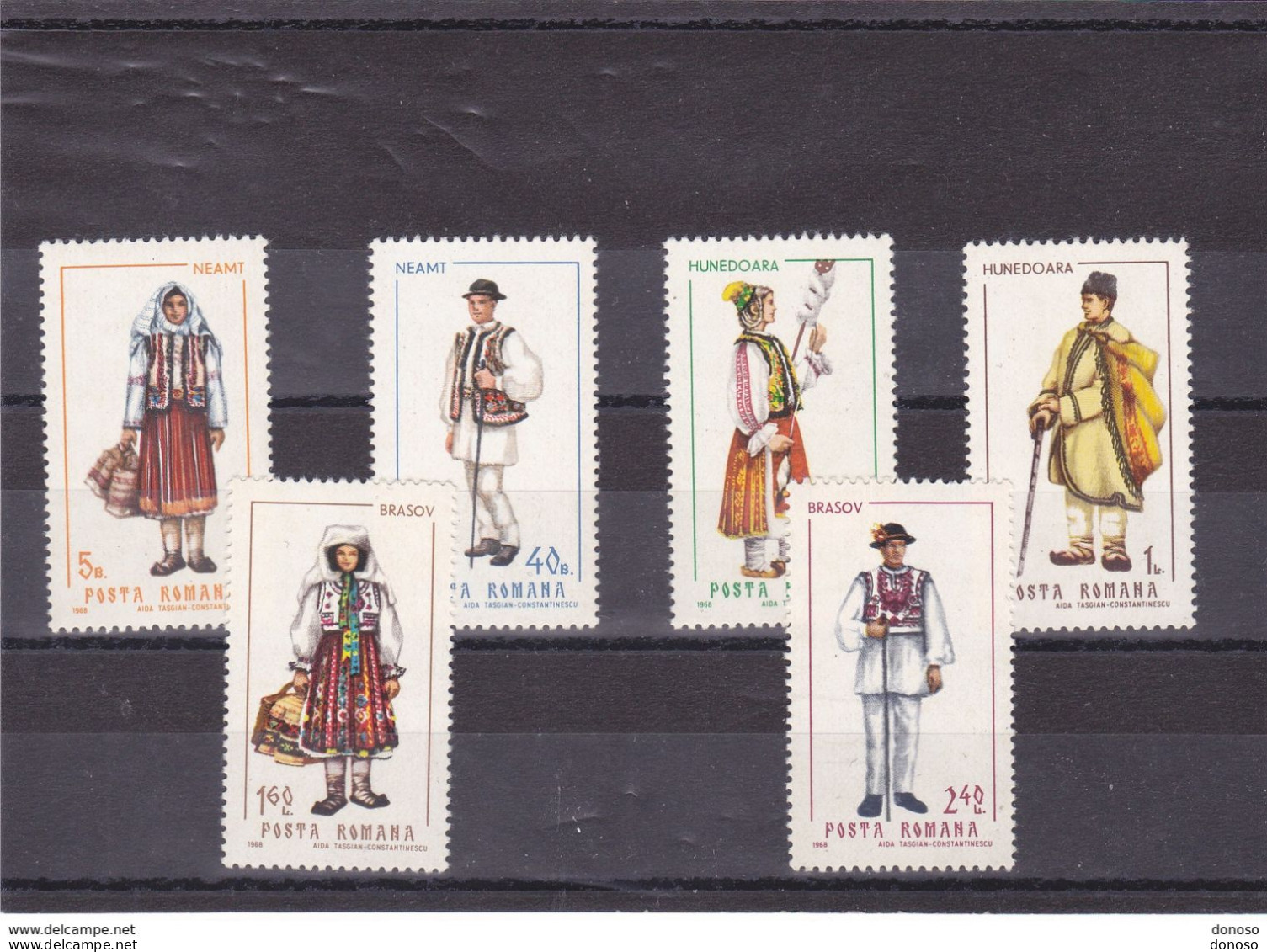 ROUMANIE 1968 COSTUMES Yvert 2434-2439, Michel 2732-2737 NEUF** MNH Cote 5,50 Euros - Unused Stamps