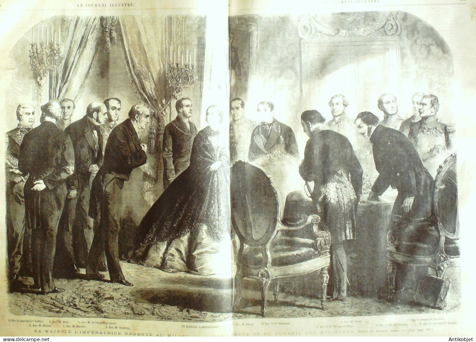 Le Journal Illustré 1865 N°70 Epinal (88) Maréchal Magnan Conseil Des Ministres - 1850 - 1899