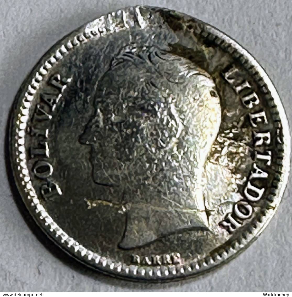 Venezuela 25 Centimos 1954 (Silver) - Venezuela