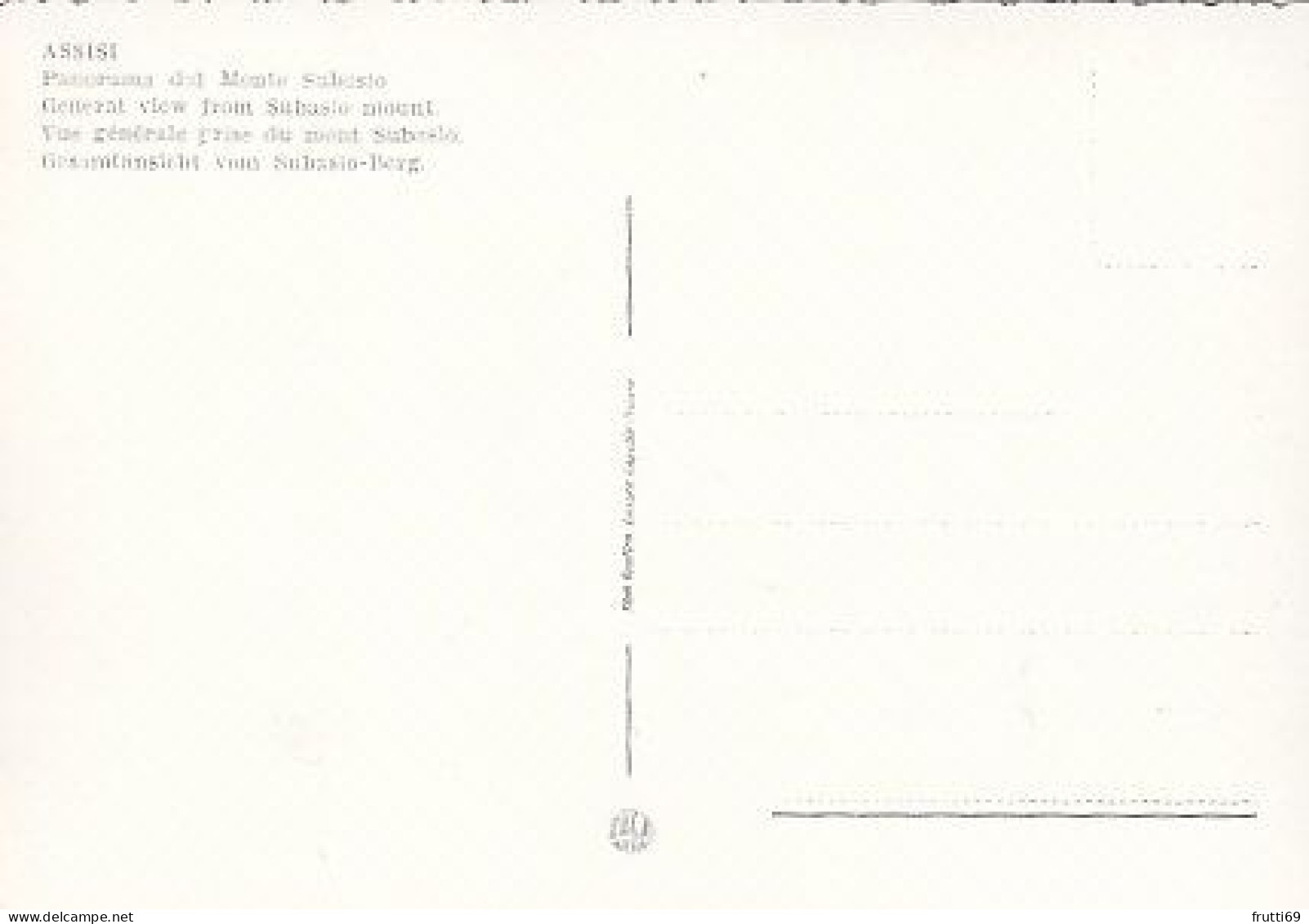 AK 216831 ITALY - Assisi - Panorama Del Monte VSubasio - Other & Unclassified