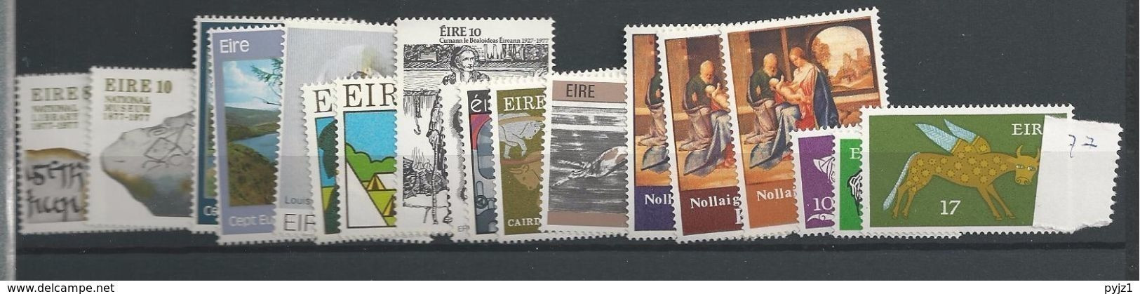1977 MNH Ireland, Eire Year Collection, Postfris - Komplette Jahrgänge