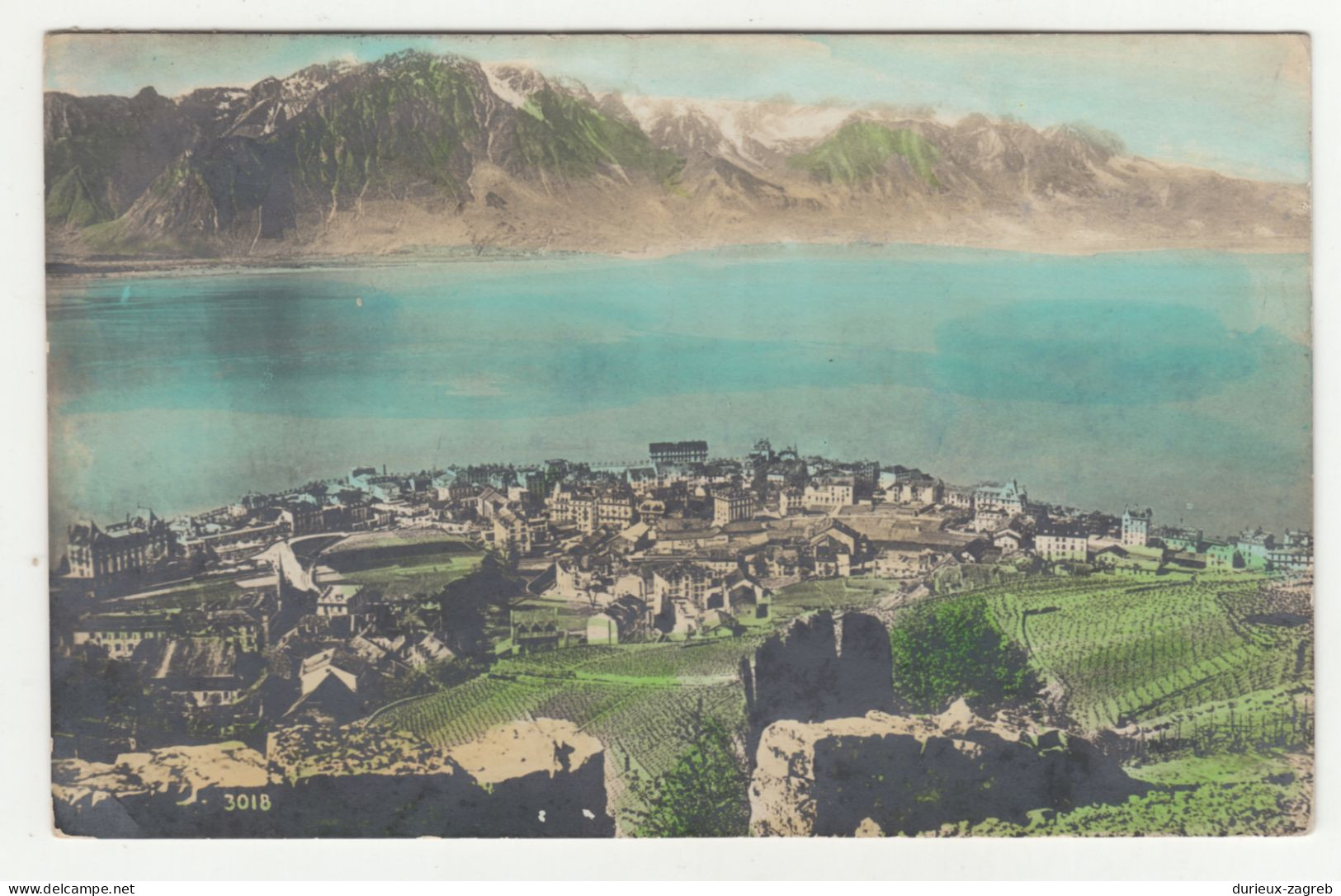 Montreux Old Postcard Posted 1923 Biograd Na Moru B240503 - Montreux