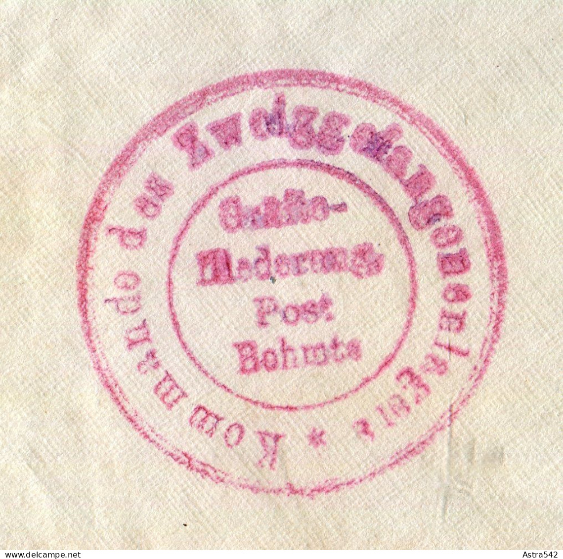 "DEUTSCHES REICH" 1918, Feldpostbrief Mit Violl.Stempel "Kommando Des Zweiggefangenenlagers" U. Stempel "BOHMTE" (A1260) - Feldpost (franchise)