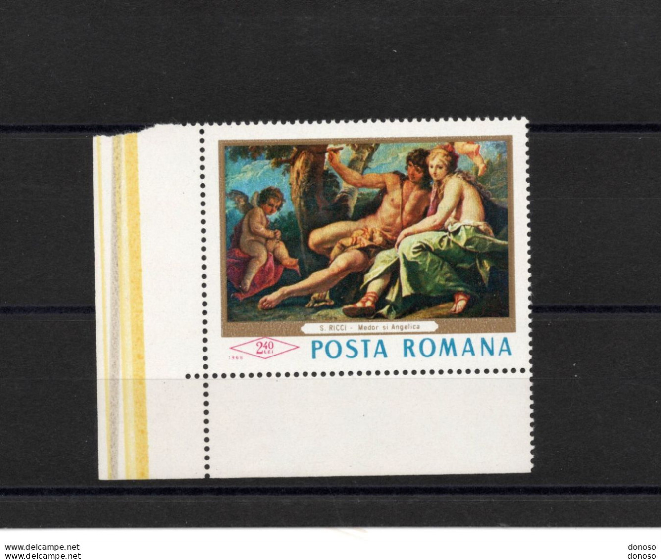 ROUMANIE 1968 Peinture, Médore Et Angélique Par Ricci, Coin De Feuille  Yvert 2375 NEUF** MNH Cote 3,30 Euros - Nuovi