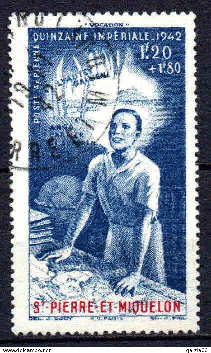 St Pierre Et Miquelon - 1942 - Quinzaine Impériale - PA 3   - Oblit - Used - Used Stamps
