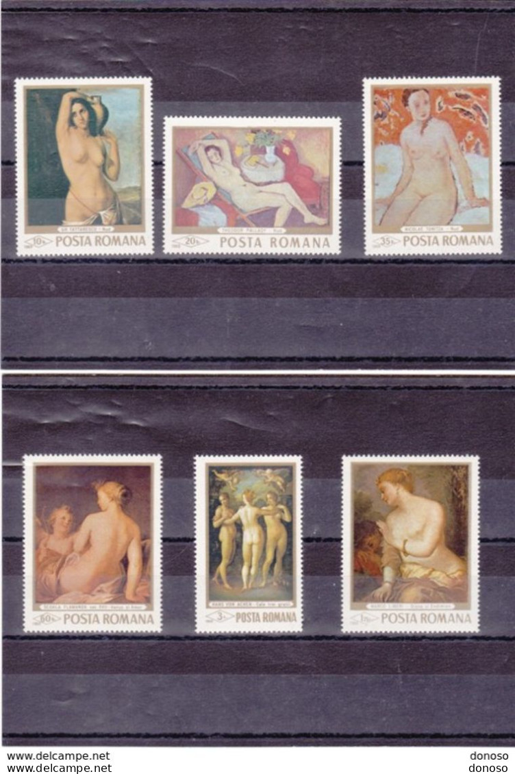 ROUMANIE 1969 PEINTURES DE NUS  Yvert 2454-2459, Michel 2755-2760 NEUF** MNH Cote 7,50 Euros - Unused Stamps