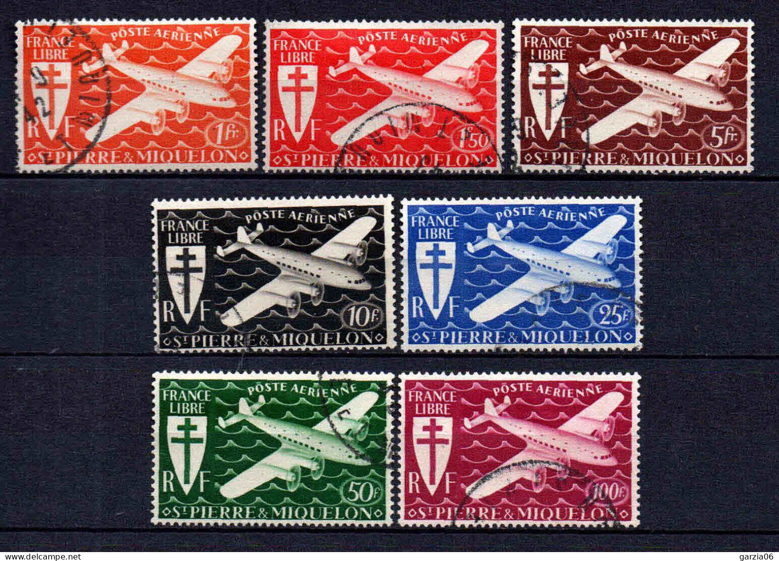St Pierre Et Miquelon - 1942 - Série De Londres  - PA 4 à 10   - Oblit - Used - Used Stamps