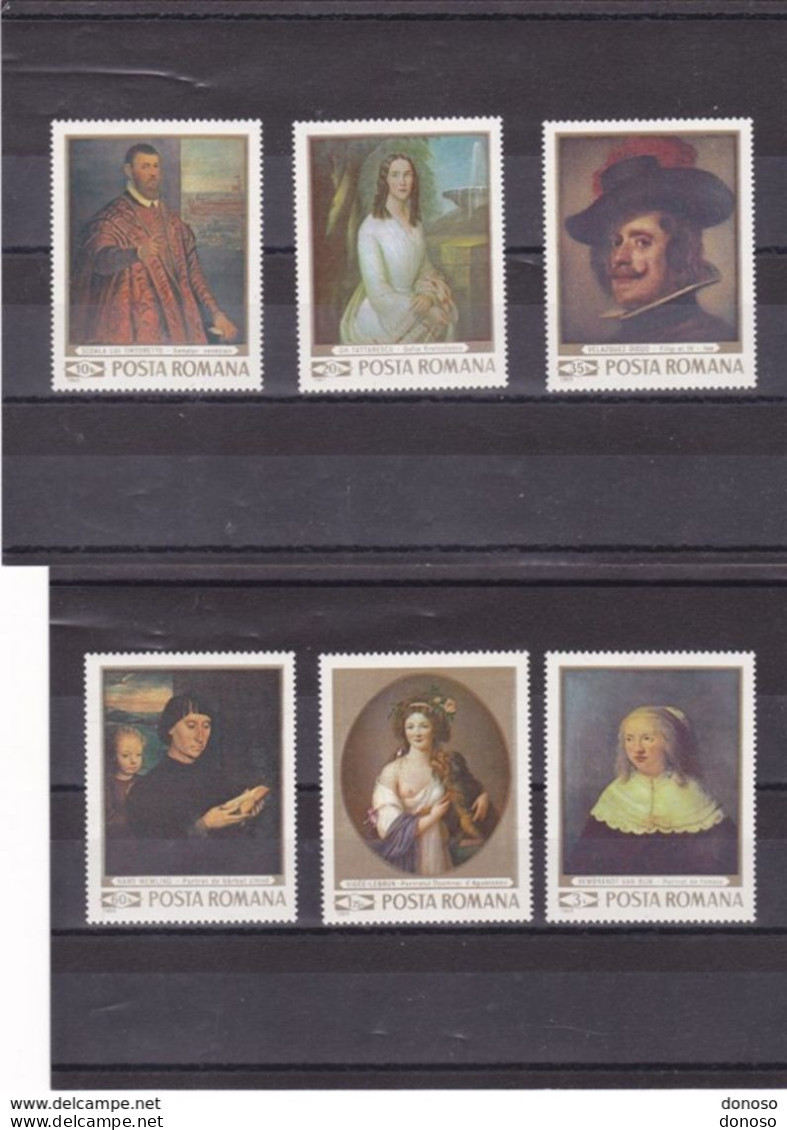 ROUMANIE 1969 PEINTURES, Vélasquez, Tintoret, Memling, Lebrun, Rembrandt  Yvert 2489-2494 NEUF** MNH Cote 6 Euros - Unused Stamps