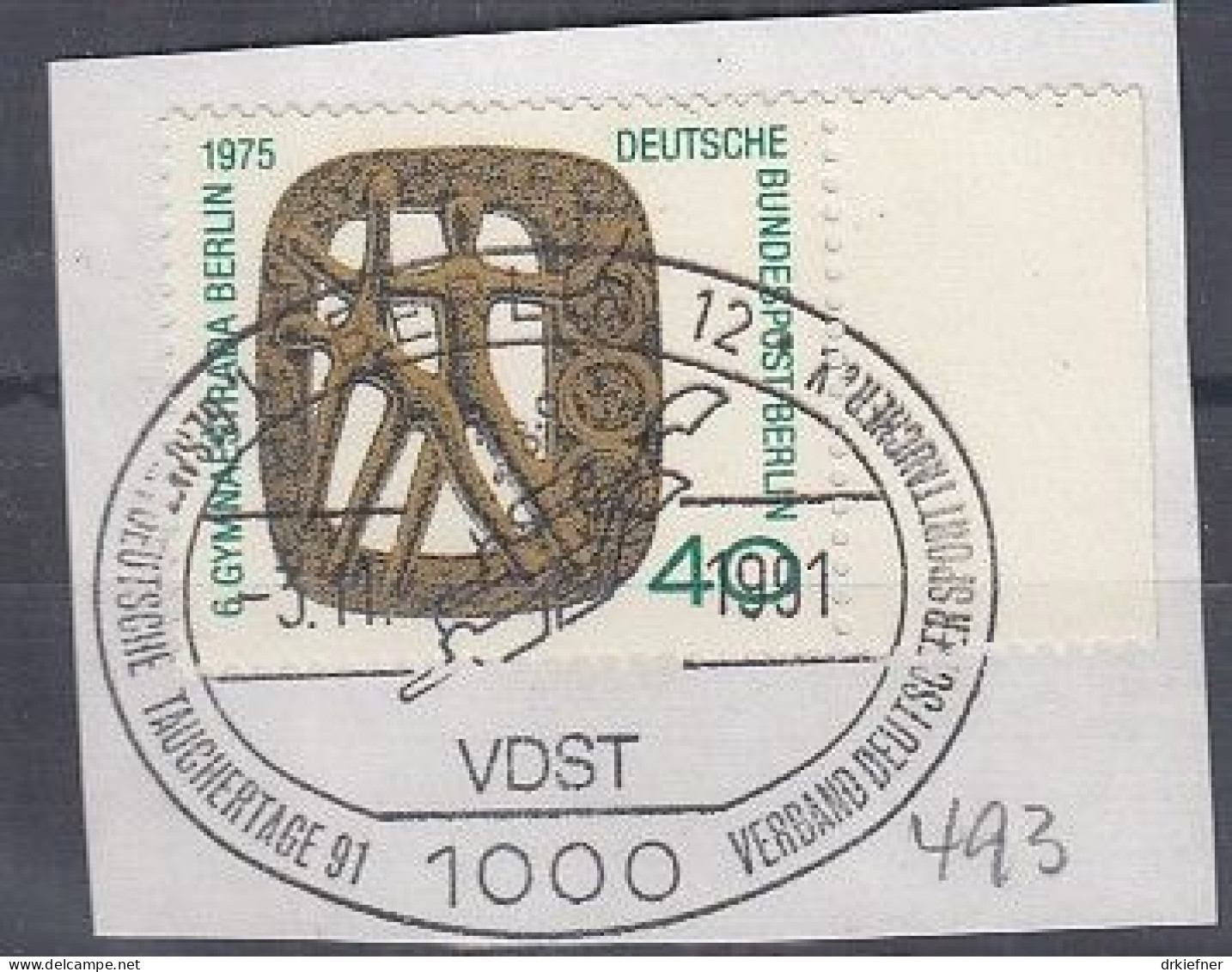 BERLIN  493, Gestempelt Auf Briefstück, SoSt., Gymnaestrada, 1975 - Used Stamps