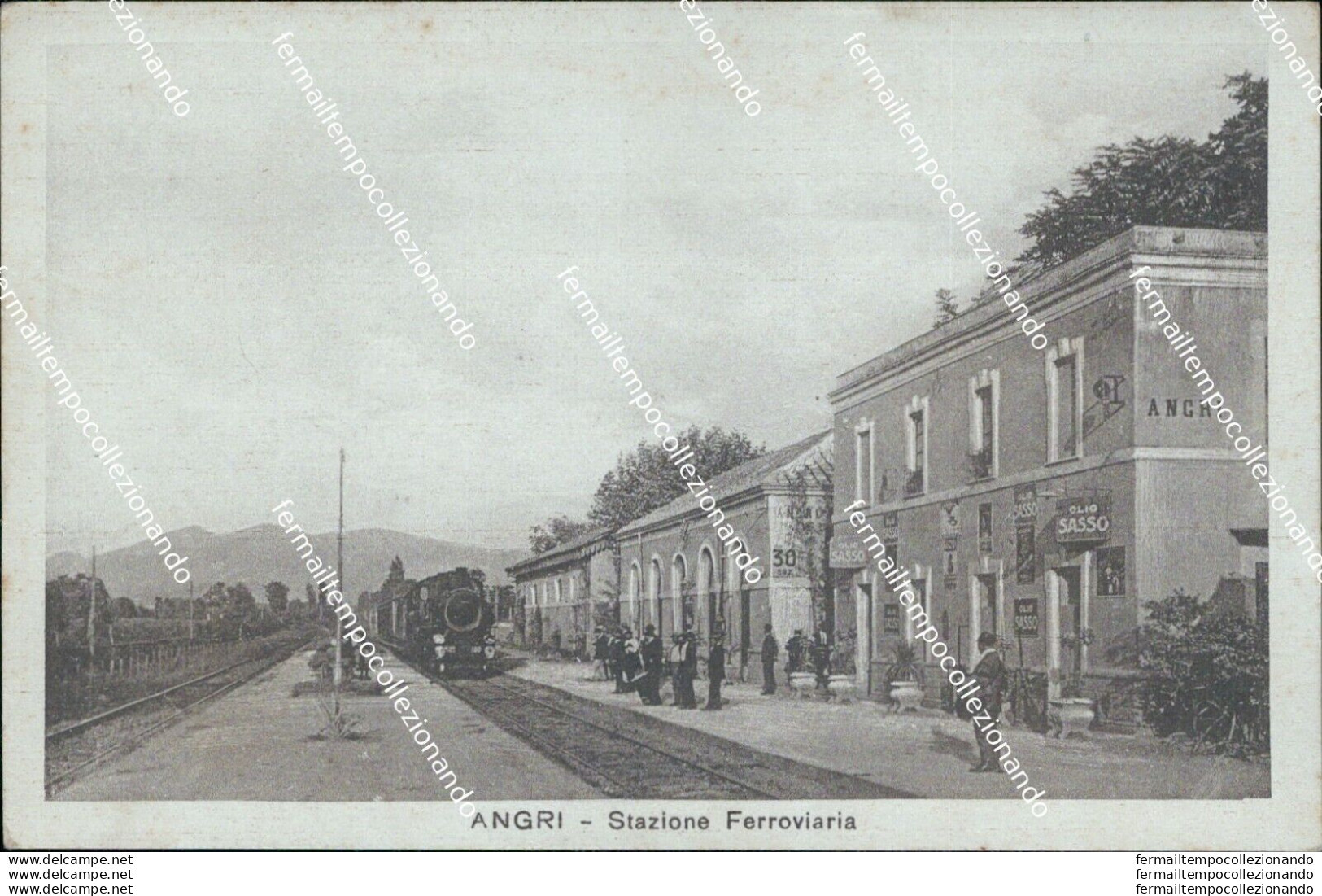 Bt33 Cartolina Angri Stazione Ferroviaria Provincia Di  Salerno Campania - Salerno