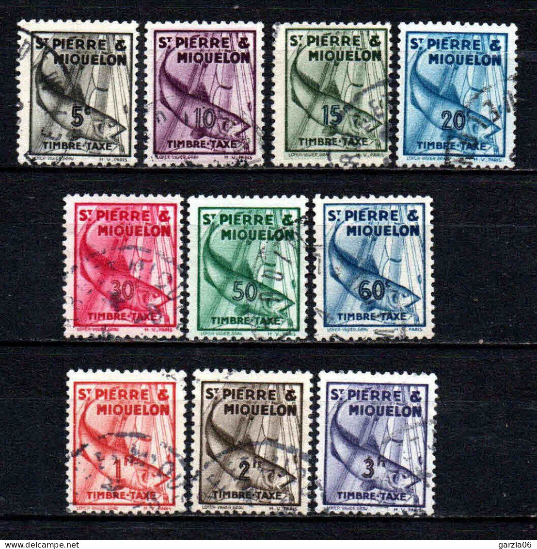 St Pierre Et Miquelon    - 1938 -  Tb Taxe N° 32 à 41   - Oblit - Used - Postage Due