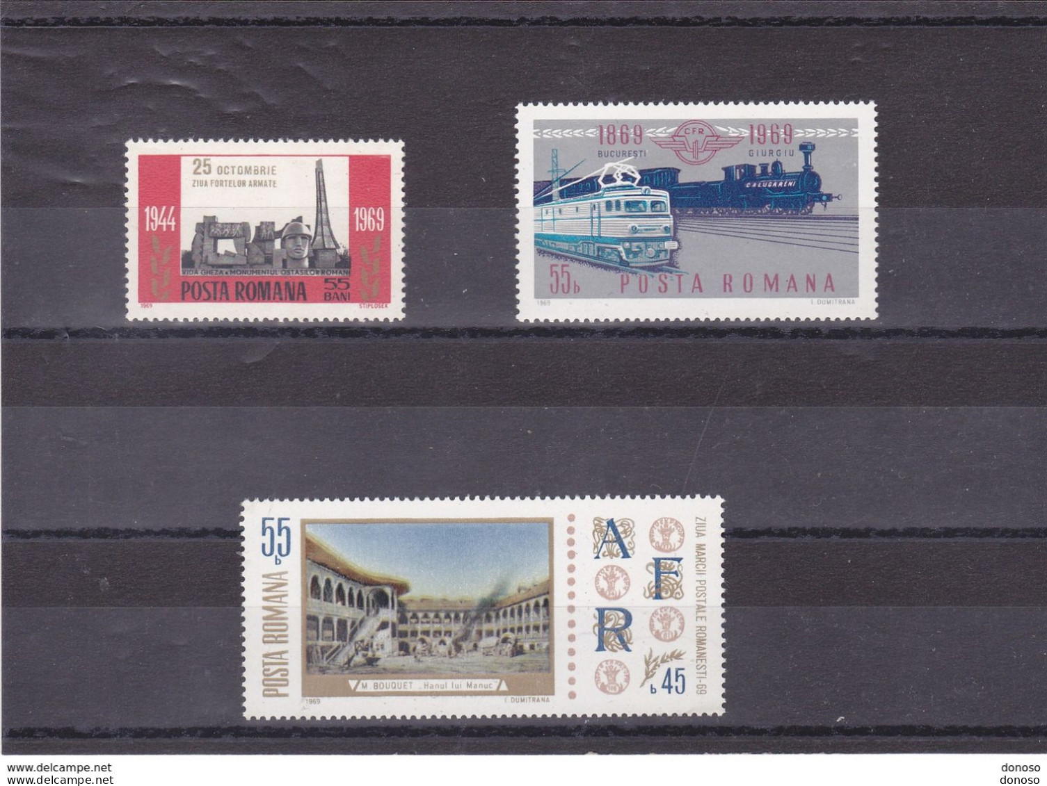 ROUMANIE 1969 Yvert 2495-2496 + 2508, Michel 2802-2803 + 2808 NEUF** MNH Cote 3,20 Euros - Unused Stamps