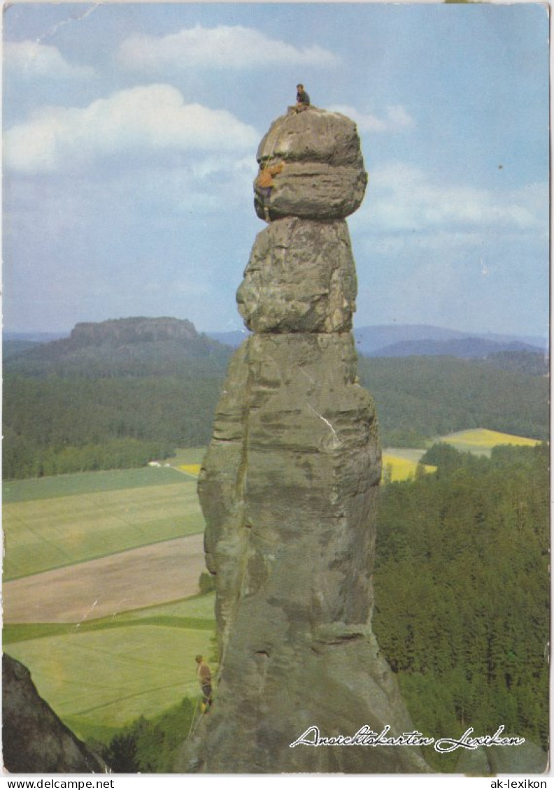 Pfaffendorf-Königstein Bergsteiger Auf Der Barbarine, Sächsische Schweiz 1970 - Königstein (Sächs. Schw.)