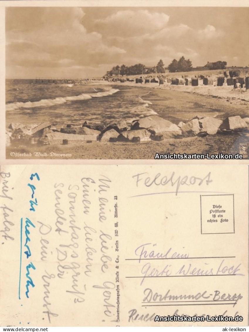 Postcard Berg Dievenow Dziwnów Panorama Und Strand - Foto AK 1939 - Pommern