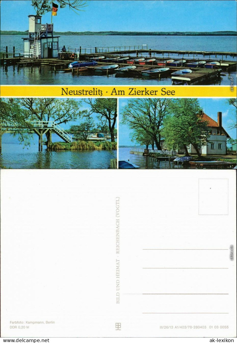 Ansichtskarte Ansichtskarte Neustrelitz Zierker See 1978 - Neustrelitz