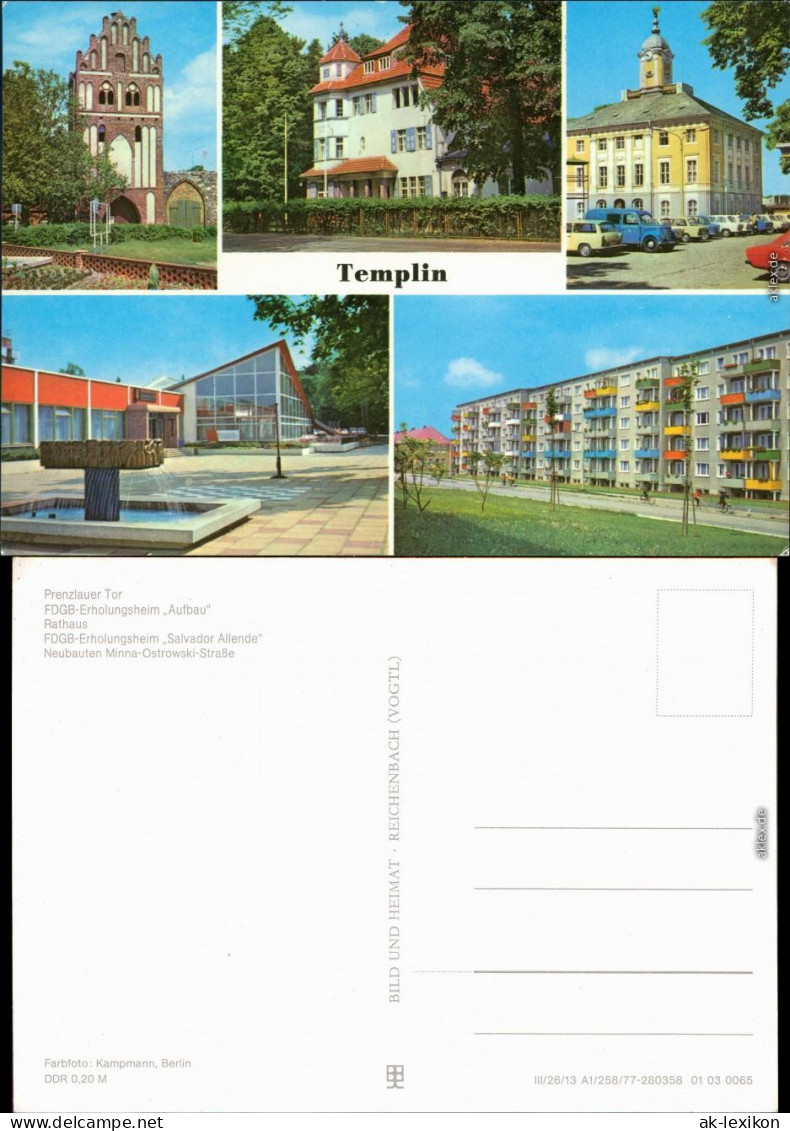 Templin Prenzlauer   FDGB-Erholungsheime Neubauten Minna-Ostrowski-Straße 1977 - Templin