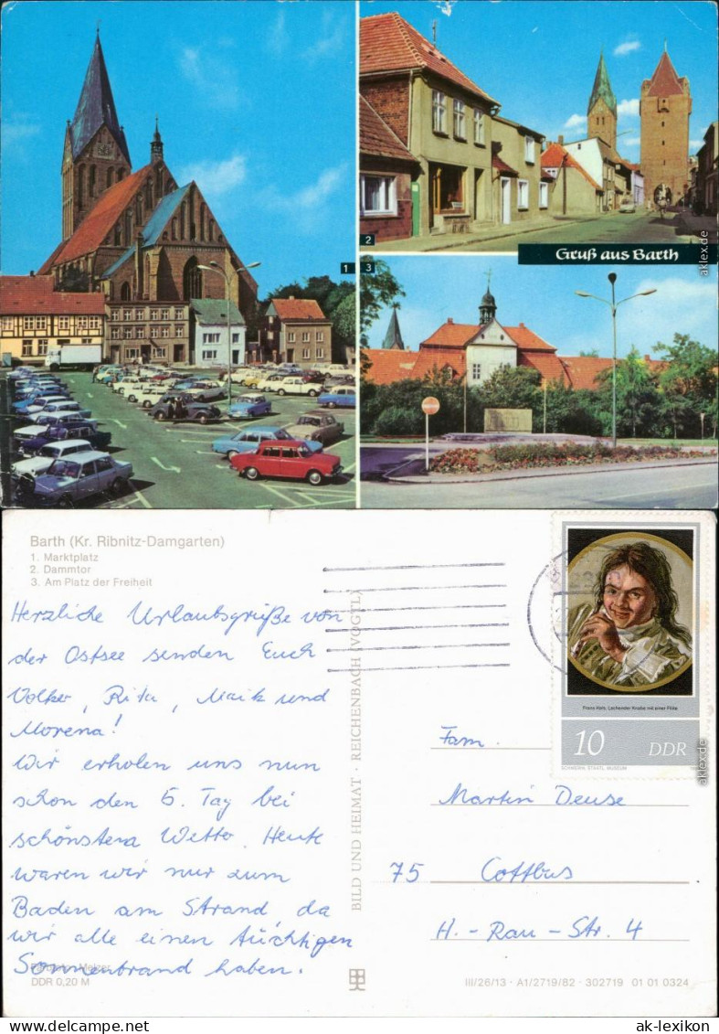 Ansichtskarte Barth Marktplatz, Dammtor, Platz Der Freiheit 1982 - Barth