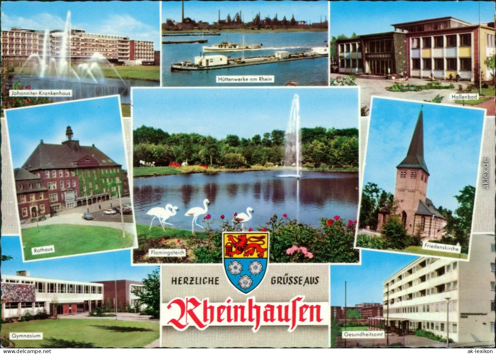 Rheinhausen Duisburg Johanniter-Krankenhaus, Hüttenwerke Am Rhein  1975 - Duisburg