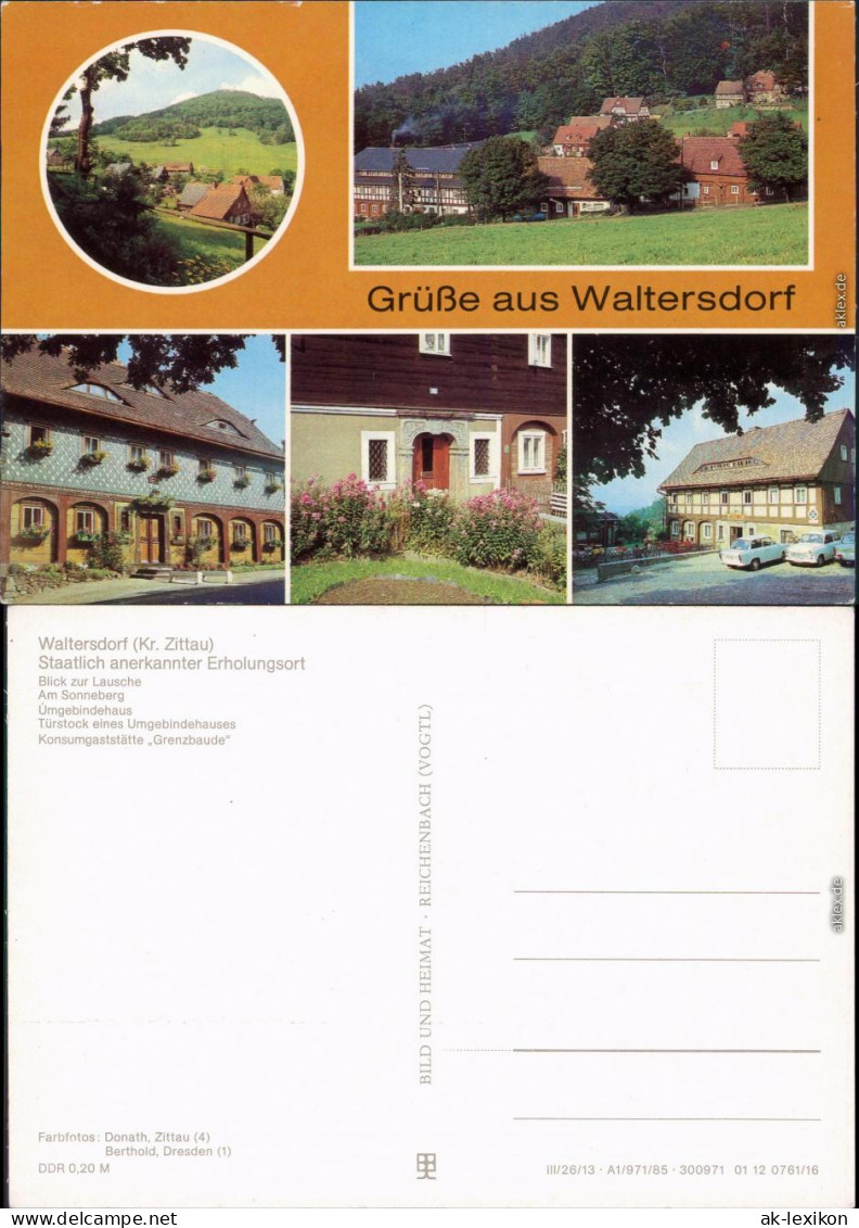 Waltersdorf Großschönau  Sonneberg,  Umgebindehauses, Konsumgaststätte  1985 - Grossschönau (Sachsen)