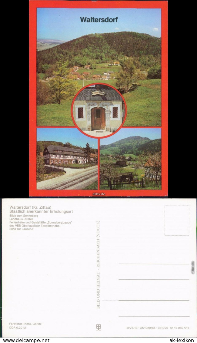 Waltersdorf Großschönau  Landhaus Strehle Gaststätte "Sonnebergbaude" 1985 - Grossschoenau (Sachsen)