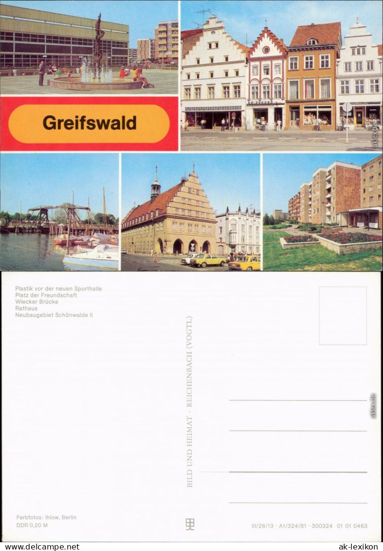 Greifswald Plastik Vor Der Neuen Sporthalle,   Neubaugebiet Schönwalde II 1981 - Greifswald