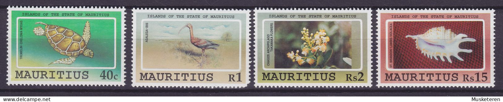 Mauritius 1991 Mi. 734-37, Flora Und Fauna Turtle Tortoise Schildkröte Ibis Etc. Complete Set, MNH** - Mauritius (1968-...)