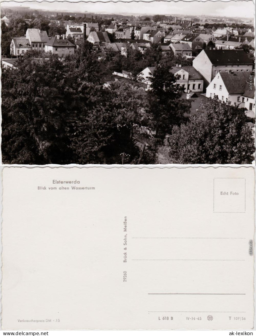 Elsterwerda Wikow Blick Vom Alten Wasserturm 1956  - Elsterwerda