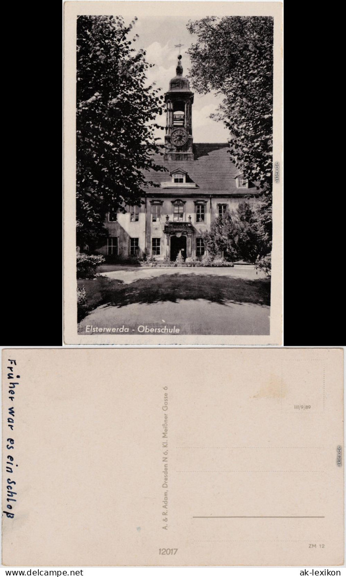 Ansichtskarte Elsterwerda Wikow Oberschule (ehemaliges Schloß) 1965 - Elsterwerda