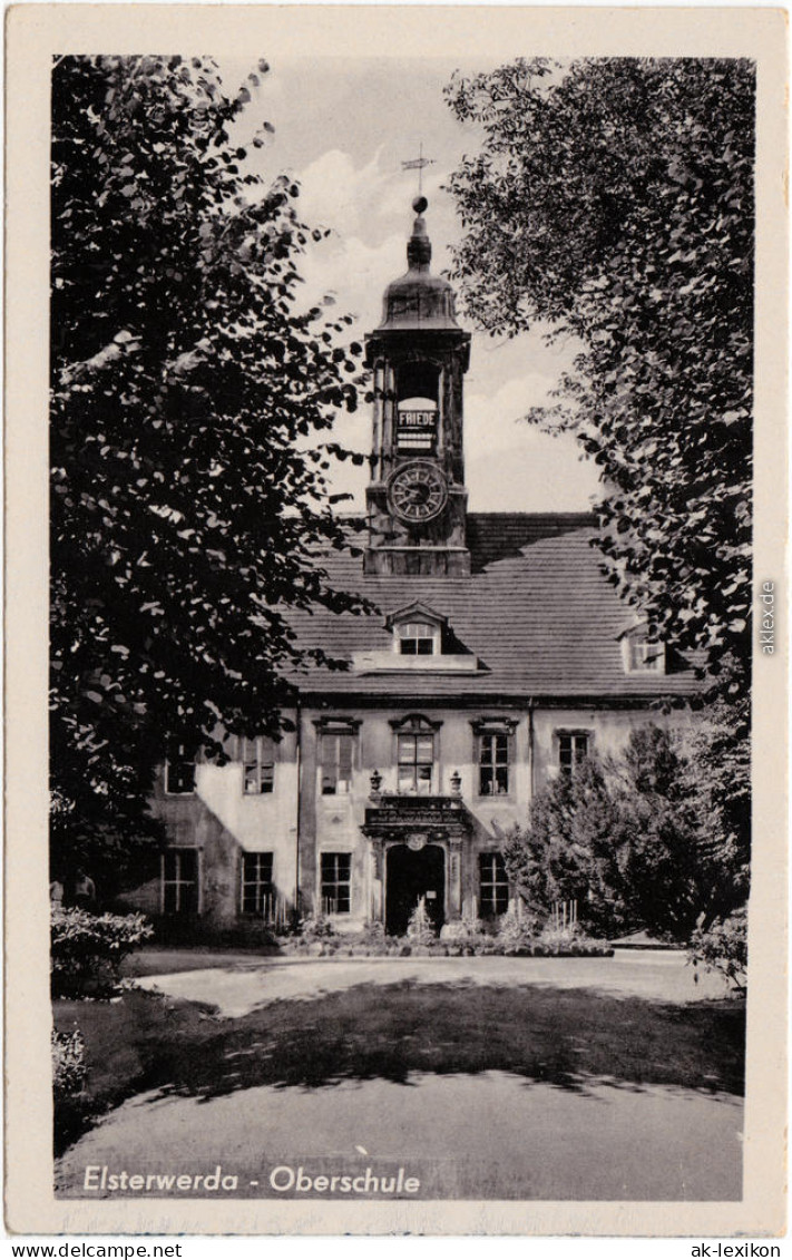 Ansichtskarte Elsterwerda Wikow Oberschule (ehemaliges Schloß) 1965 - Elsterwerda