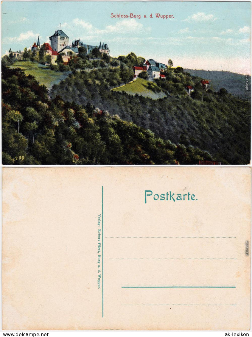 Ansichtskarte  Burg An Der Wupper Solingen Partie Am Schloß-Burg 1915 - Solingen