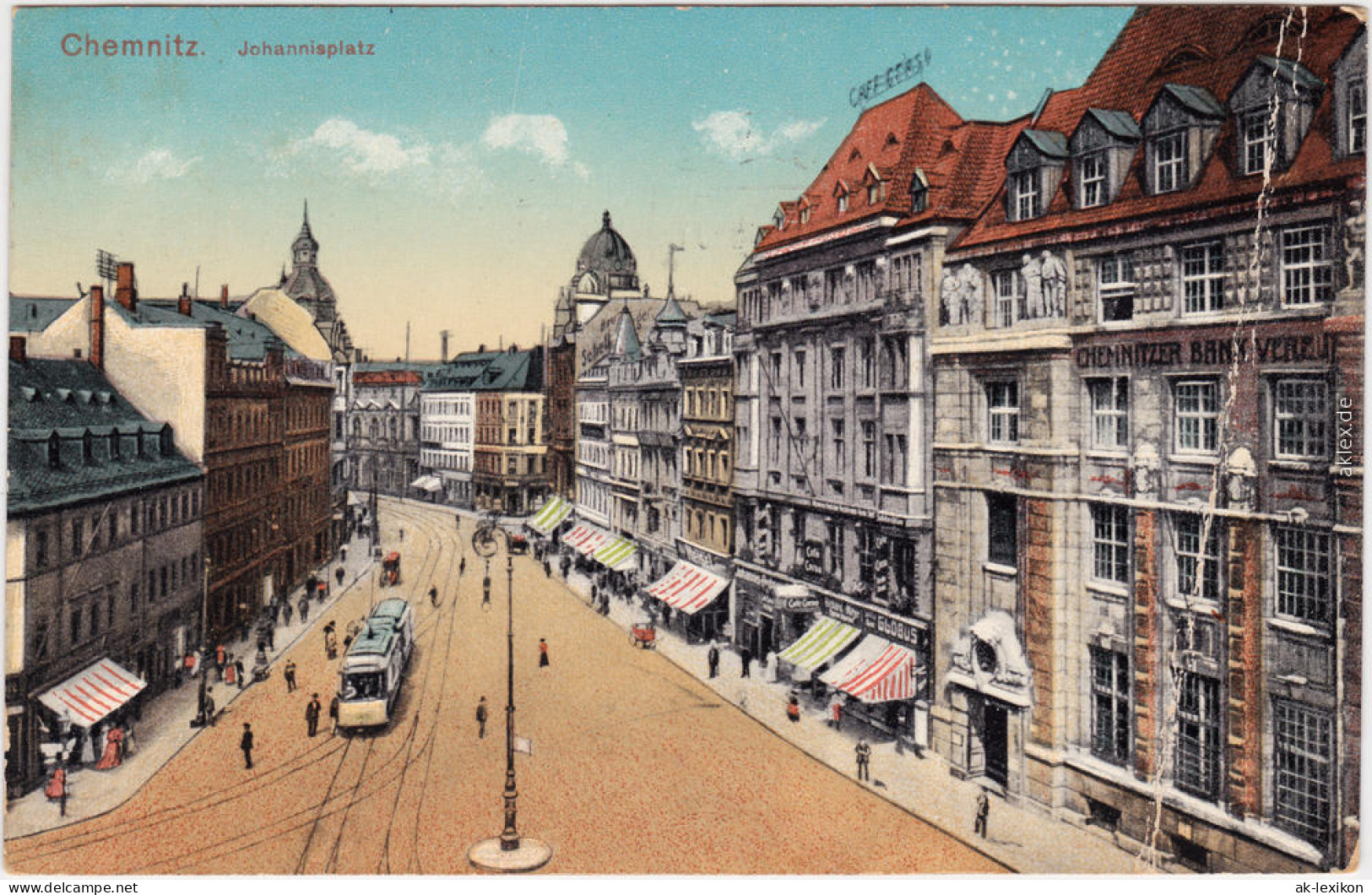 Chemnitz Karl-Marx-Stadt Johannisplatz Ansichtskarte 1915 - Chemnitz