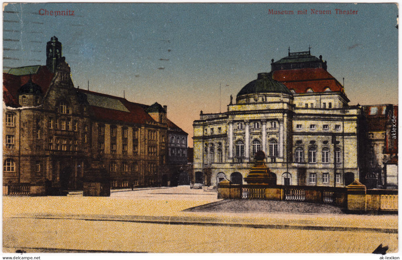 Chemnitz Ansichtskarte Städtisches Museum Und Neues Theater 1918 - Chemnitz