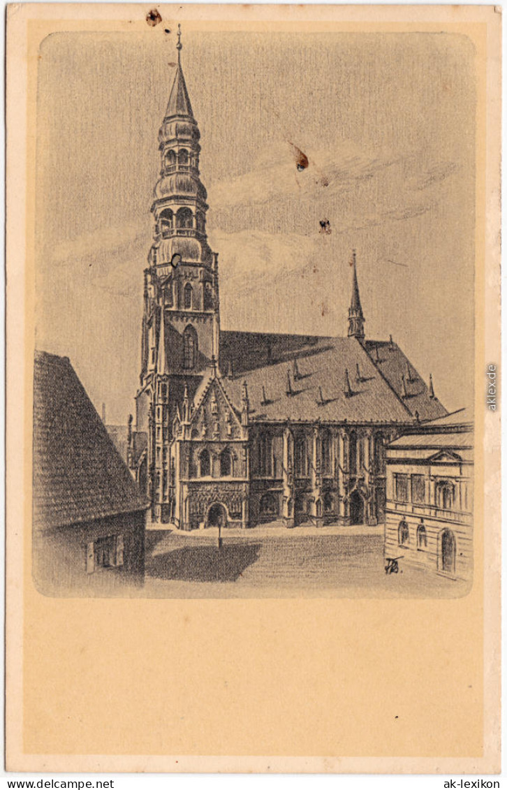 Zwickau Partie An Der Marienkirche Ansichtskarte 1913 - Zwickau