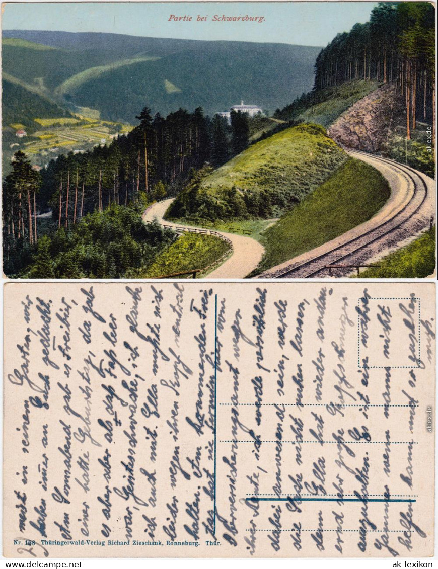 Schwarzburg Partie An Der Schwarzburg - Gleise Ansichtskarte  1914 - Autres & Non Classés