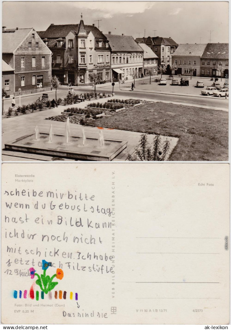 Elsterwerda Wikow Blick über Den Marktplatz  Foto Ansichtskarte  1971 - Elsterwerda