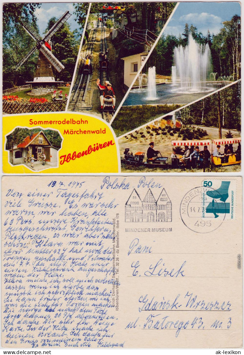 Ibbenbüren Sommerrodelbahn - Märchenwald Ansichtskarte 1975 - Ibbenbüren