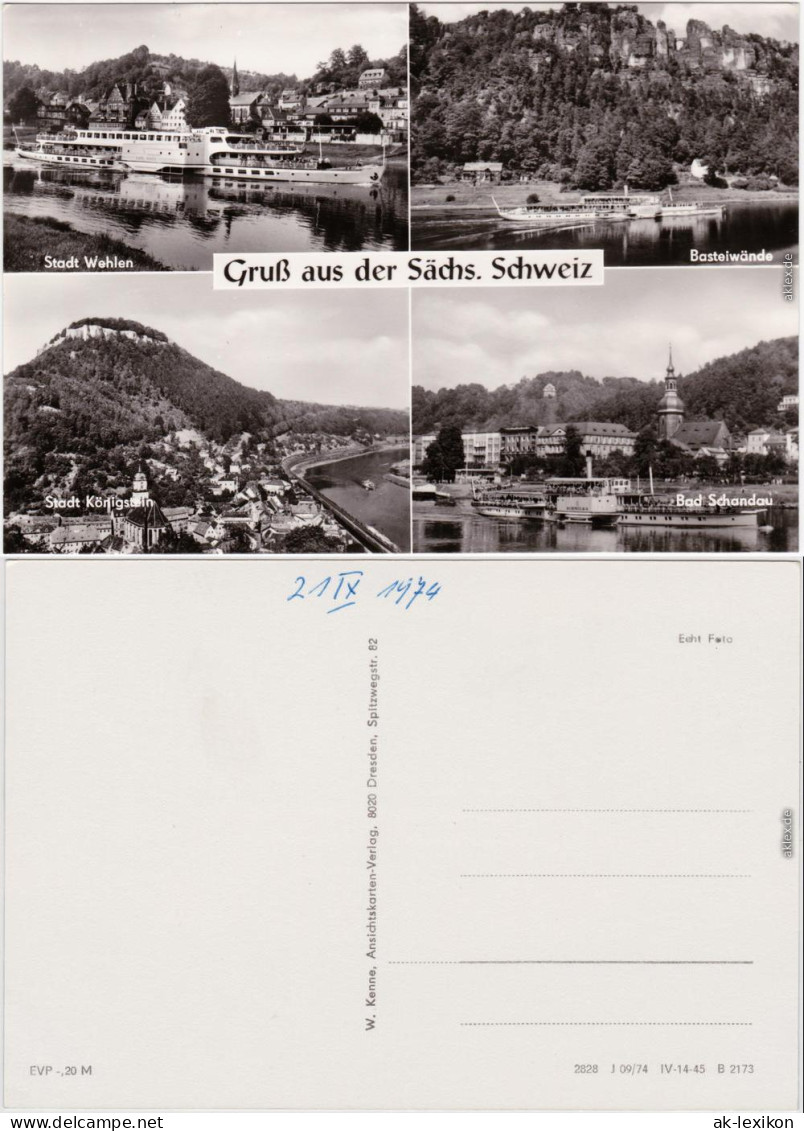 Bad Schandau 4 Bild: Sächsische Schweiz: Weiße Flotte 1974 - Bad Schandau