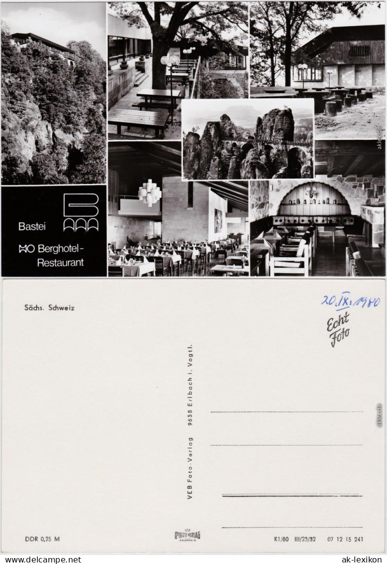 Rathen Bastei-Restaurant, Innen Und Außen B Pirna Bad Schandau 1980 - Rathen