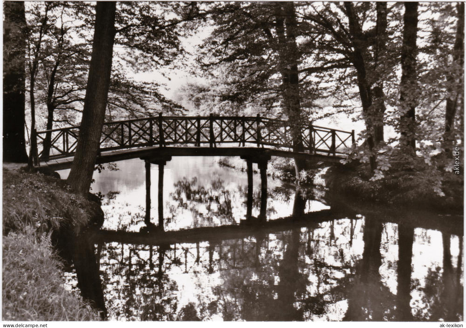 Branitz Cottbus Choćebuz Branitzer Park: Brücke Am Pyramidenteich 1979 - Cottbus