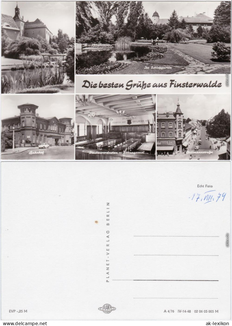 Finsterwalde Grabin Schloßgarten Bahnhof, Sitzungsaal, Thälmannstraße 1976 - Finsterwalde