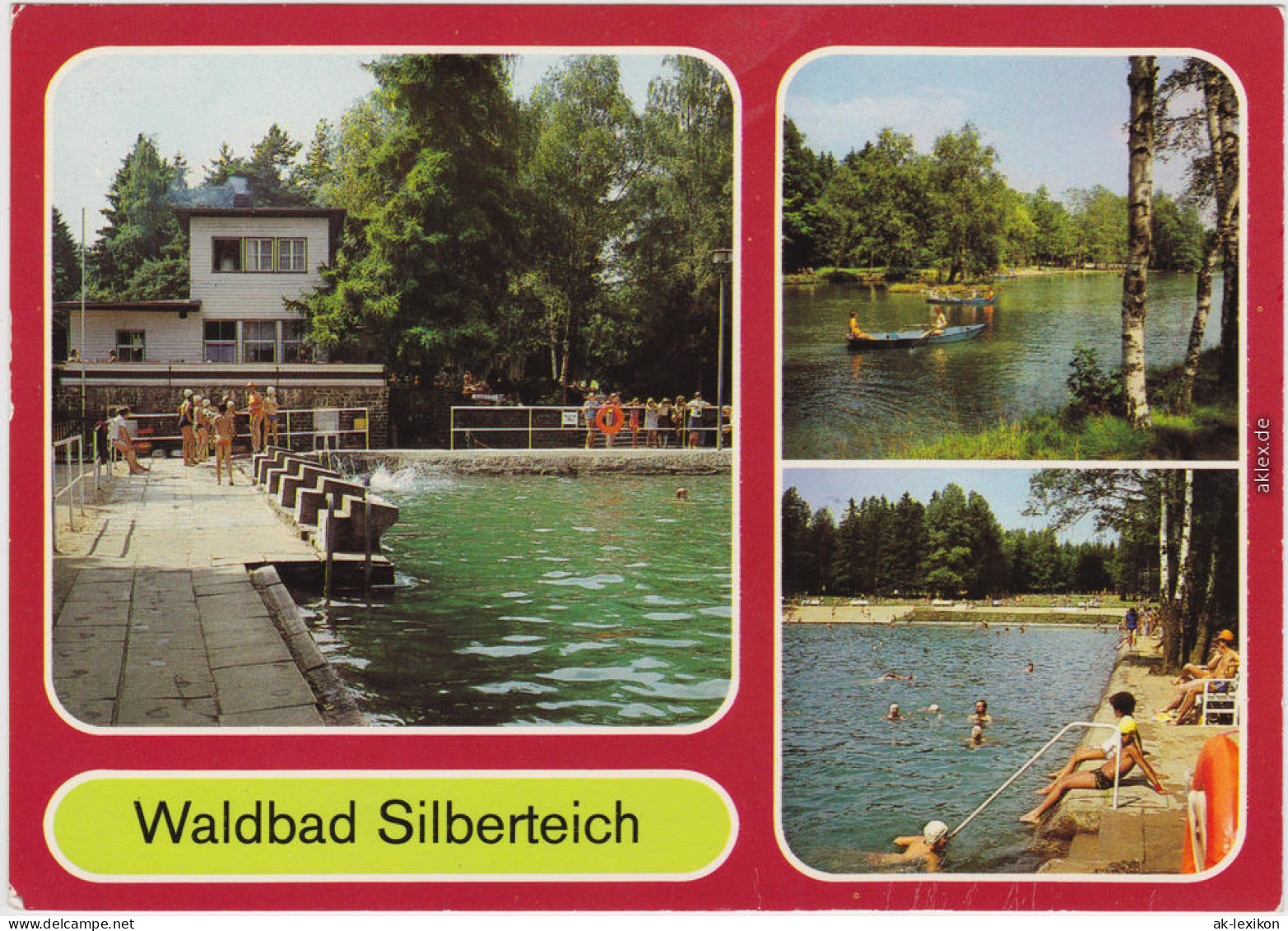 Ansichtskarte Seifhennersdorf Waldbad Silberteich 1985 - Seifhennersdorf