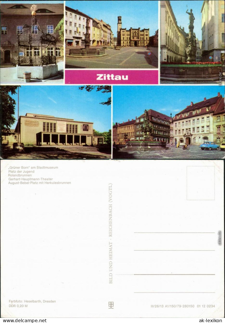 Zittau "Grüner Born" Am Stadtmuseum, Platz Der Jugend, -Bebel-Platz   1979 - Zittau