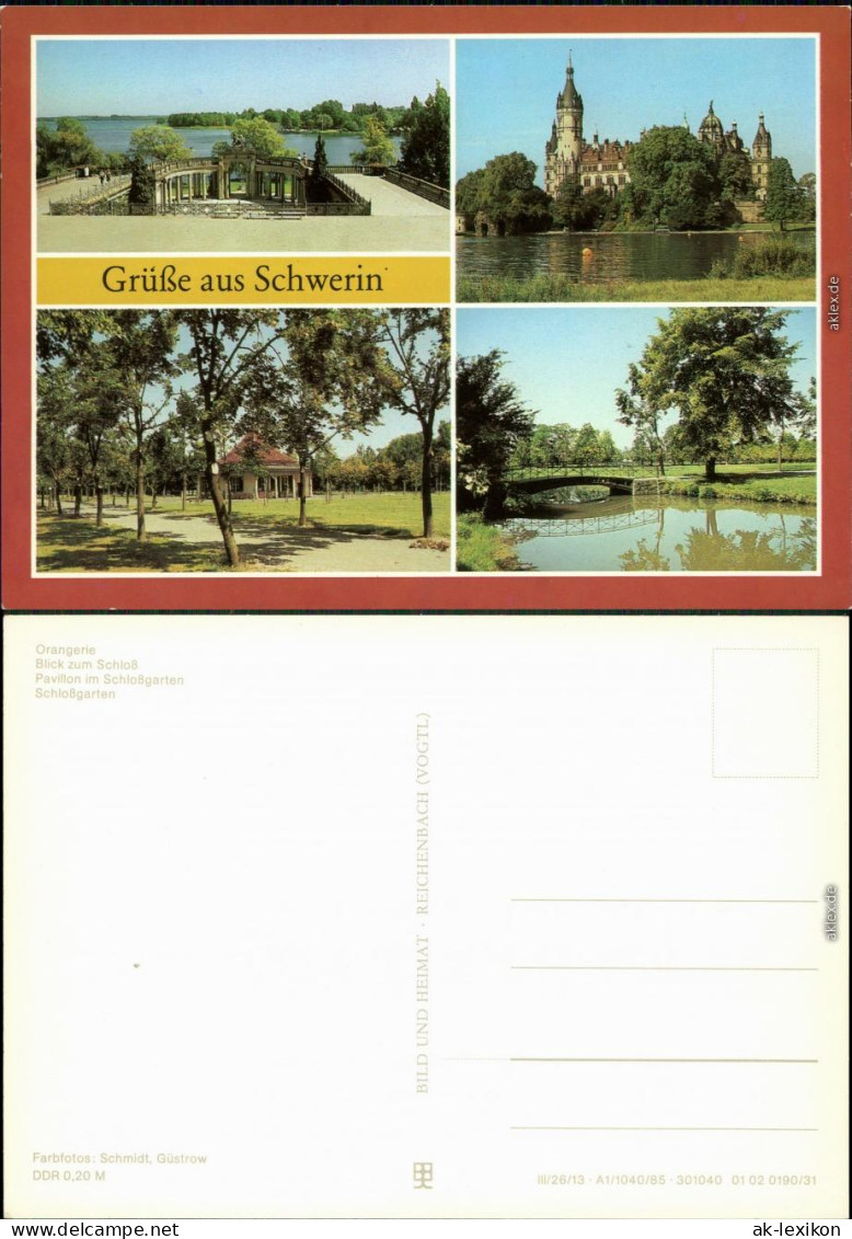 Schwerin Orangerie, Schweriner Schloss, Pavillon Im Schloßgarten 1985 - Schwerin