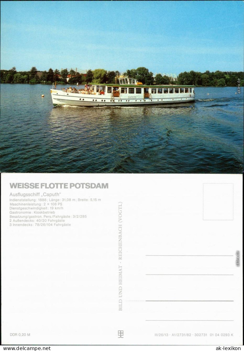 Ansichtskarte Potsdam Weiße Flotte Potsdam - Ausflugsschif Caputh 1982 - Potsdam