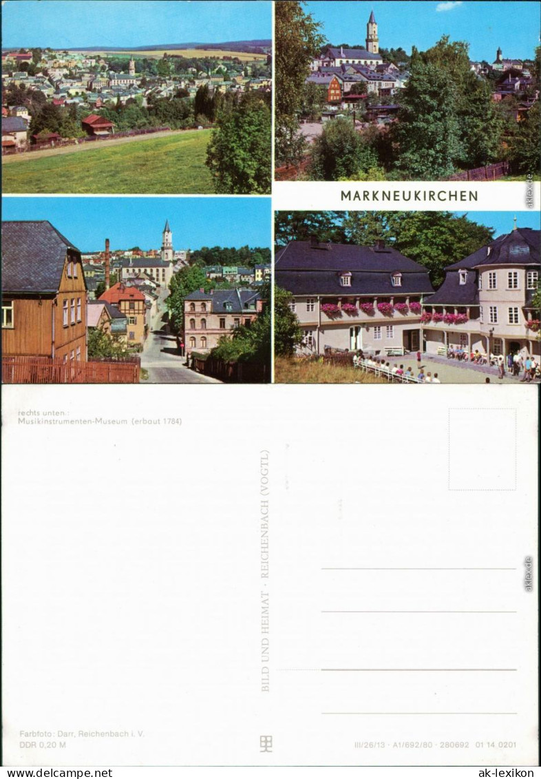 Markneukirchen Überblick, Kirche, Musikinstrumenten (erbaut 1784) 1980 - Markneukirchen