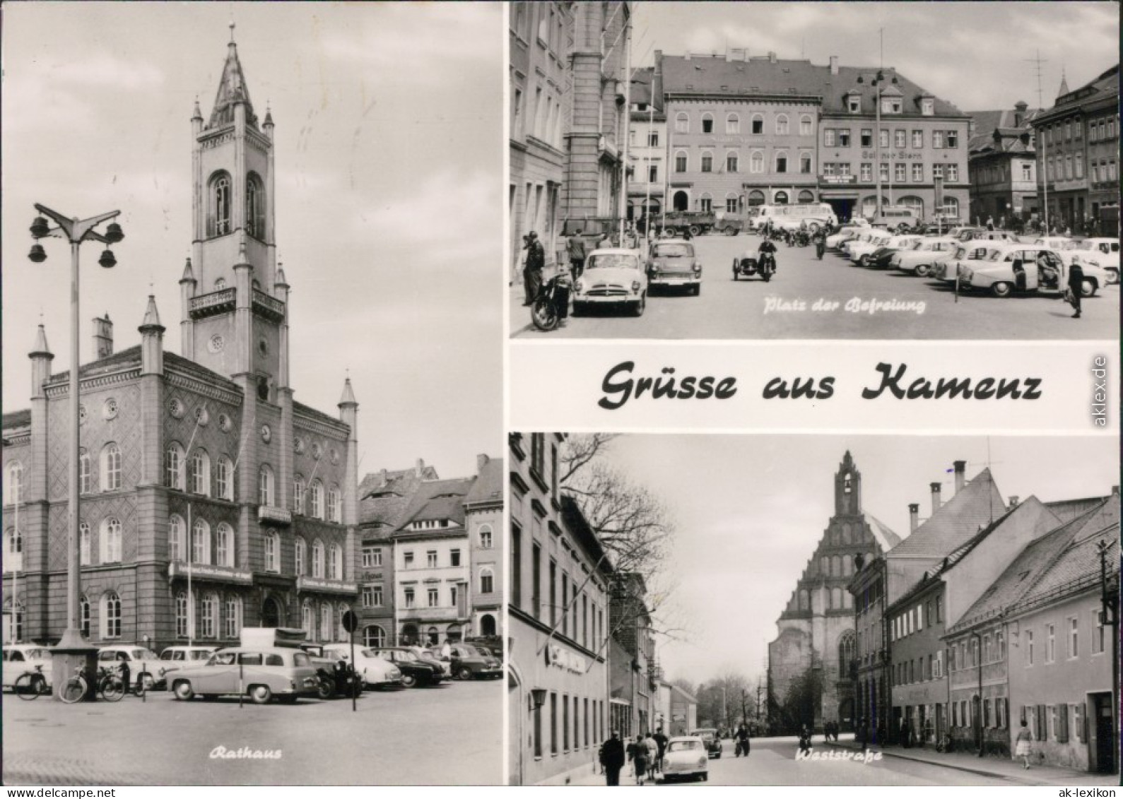 Ansichtskarte Kamenz Kamjenc Rathaus, Platz Der Befreiung, Weststraße 1975 - Kamenz