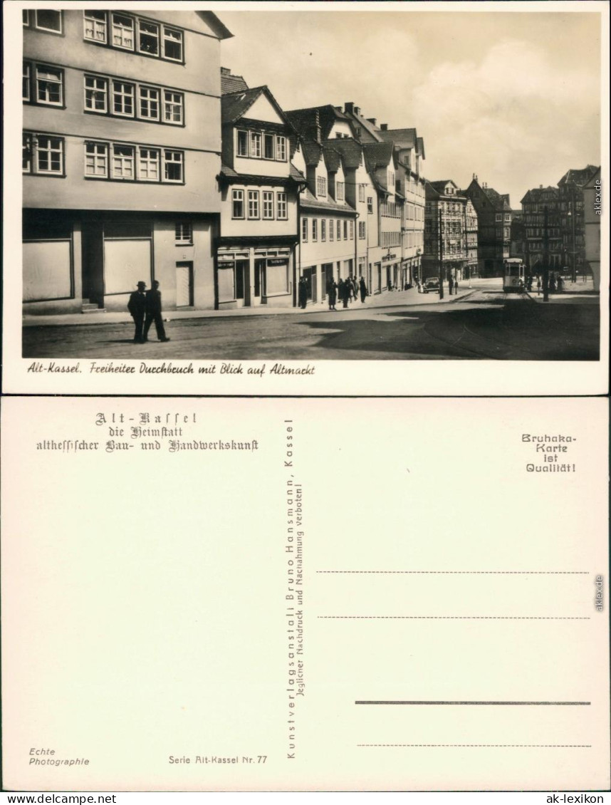 Ansichtskarte Kassel Cassel Freiheiter Durchbruch Blick Auf Altmarkt 1929  - Kassel